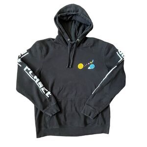 District V.I.T. Fleece Men's Black Cotton Pull Over Hood‎ Off Planet Sweatshirt